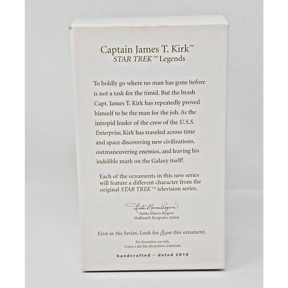 2010 Hallmark Star Trek Legends Captain James T. Kirk Ornament U3 - Picture 5 of 6